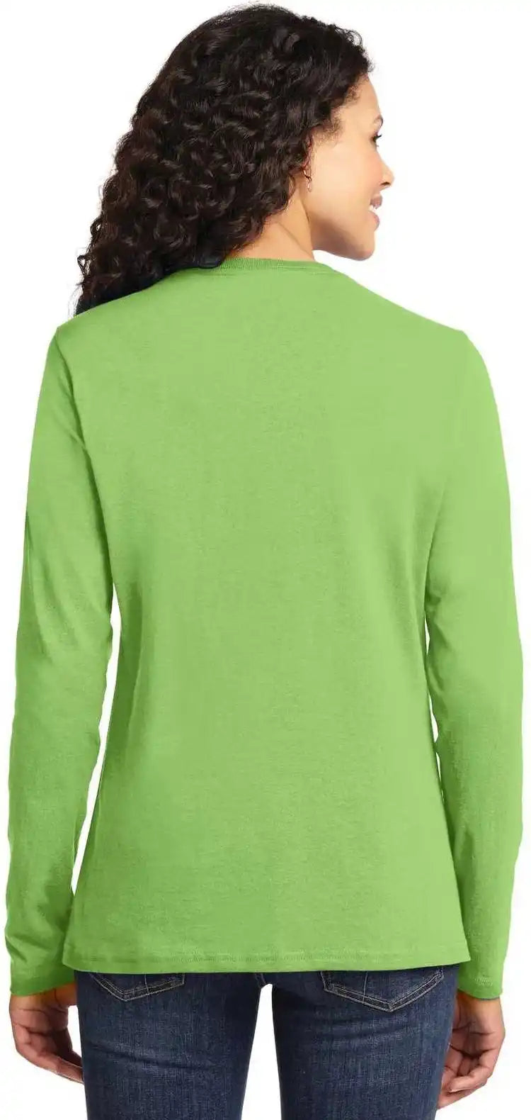 Port & Company Lpc54ls Ladies Long Sleeve Core Cotton Tee - Lime