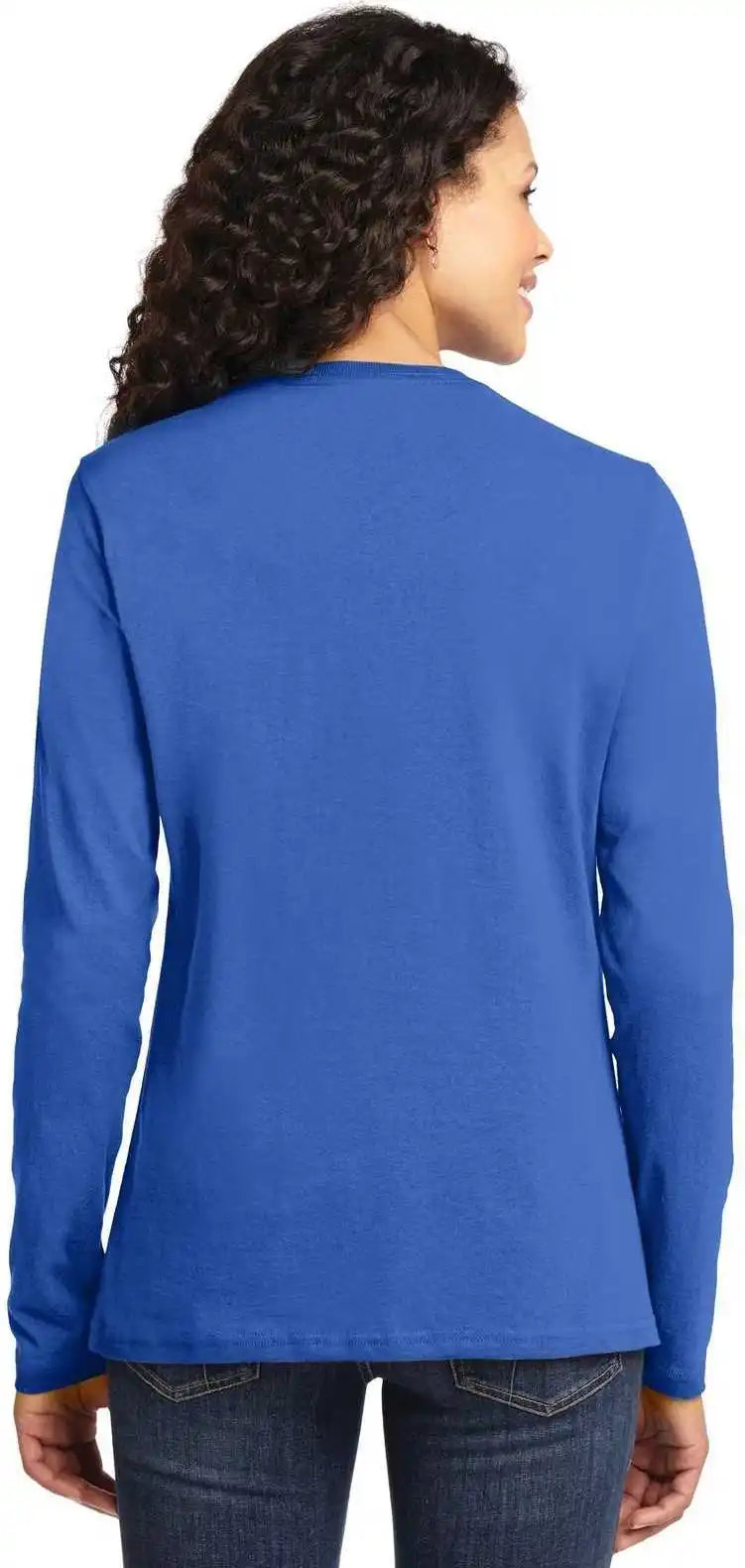 Port & Company Lpc54ls Ladies Long Sleeve Core Cotton Tee Royal