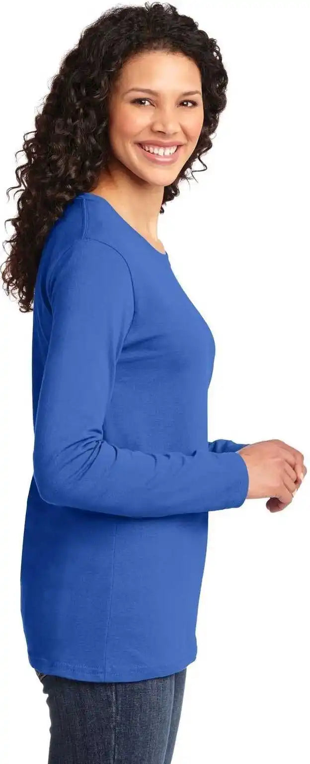 Port & Company Lpc54ls Ladies Long Sleeve Core Cotton Tee - Royal