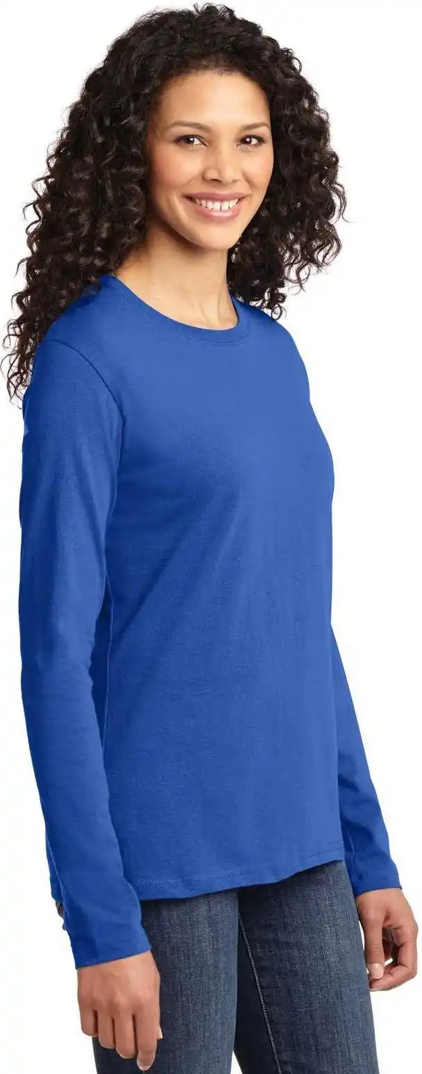 Port & Company Lpc54ls Ladies Long Sleeve Core Cotton Tee - Royal
