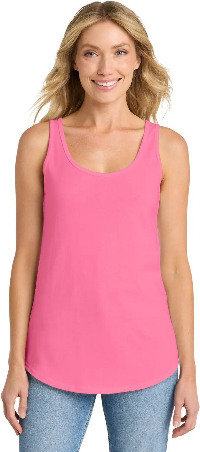 Port & Company Lpc54tt co Women’s Core Cotton Tank Top - Neon Pink