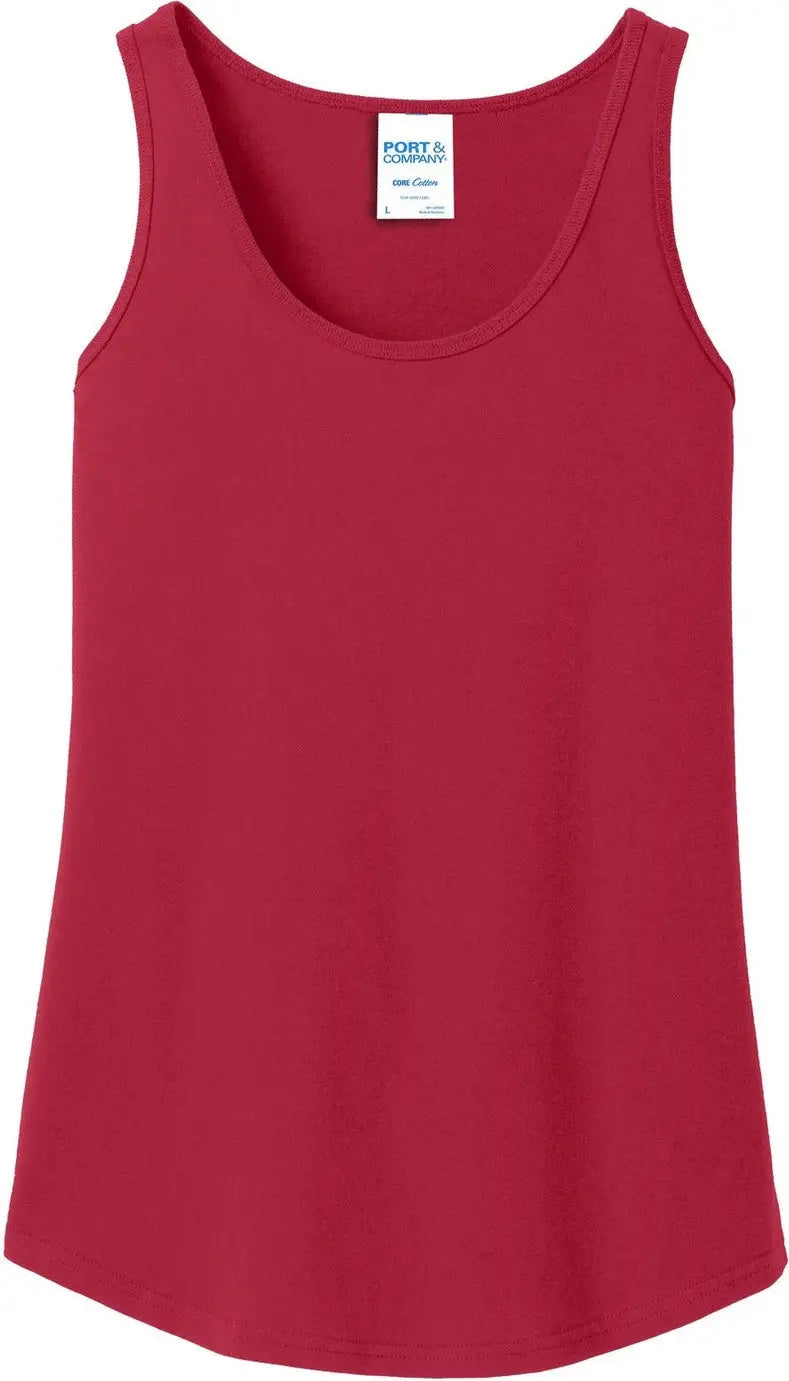 Port & Company Lpc54tt co Women’s Core Cotton Tank Top - Red