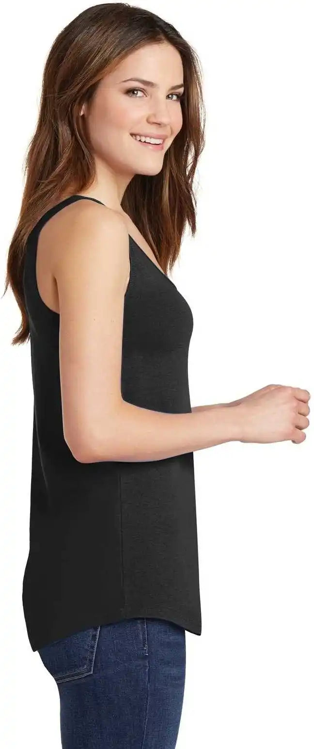 Port &amp; Company Lpc54tt Ladies Core Cotton Tank Top Jet Black