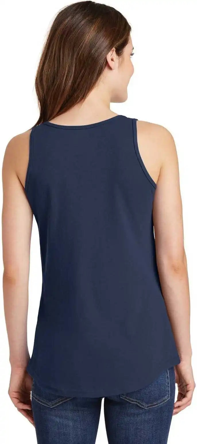 Port &amp; Company Lpc54tt Ladies Core Cotton Tank Top Navy