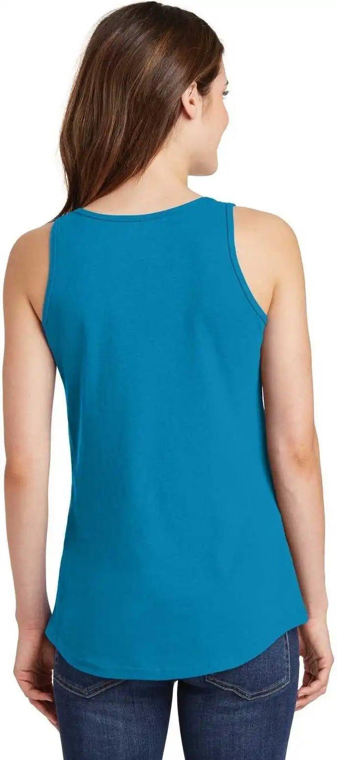 Port &amp; Company Lpc54tt Ladies Core Cotton Tank Top Neon Blue