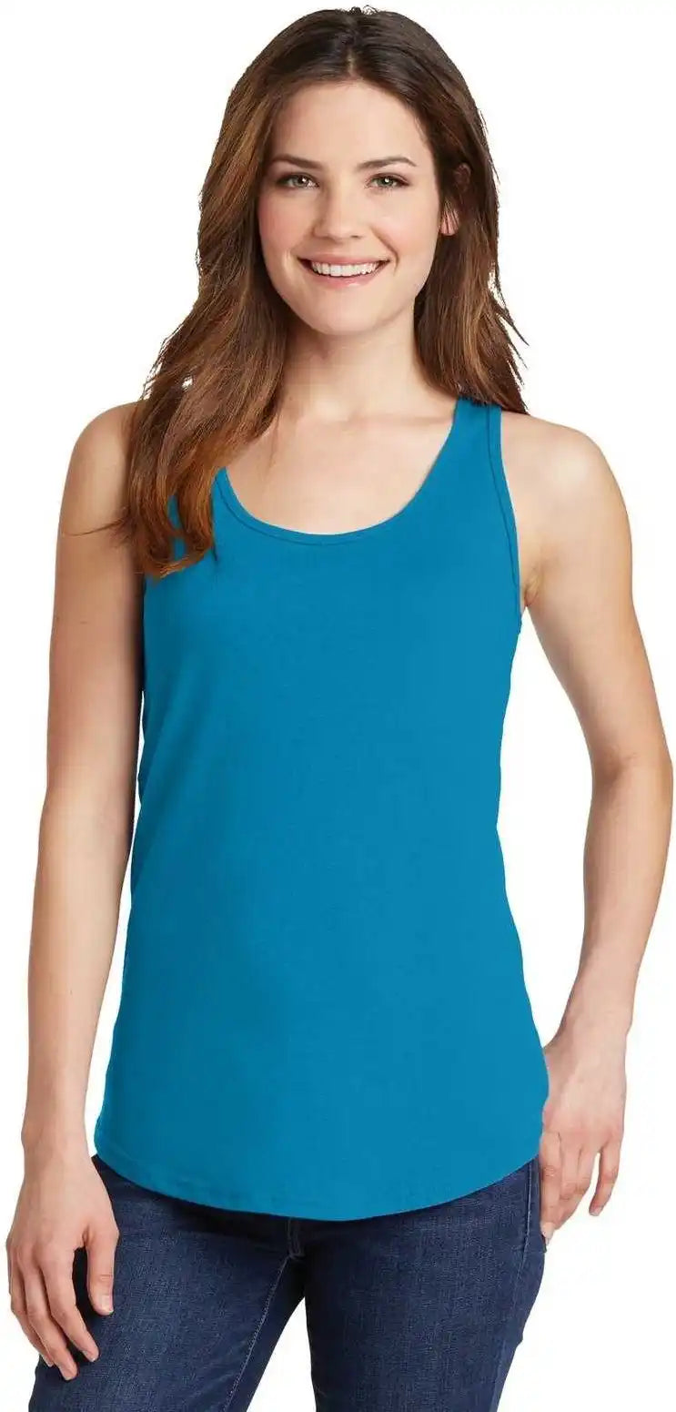 Port & Company Lpc54tt Ladies Core Cotton Tank Top - Neon Blue
