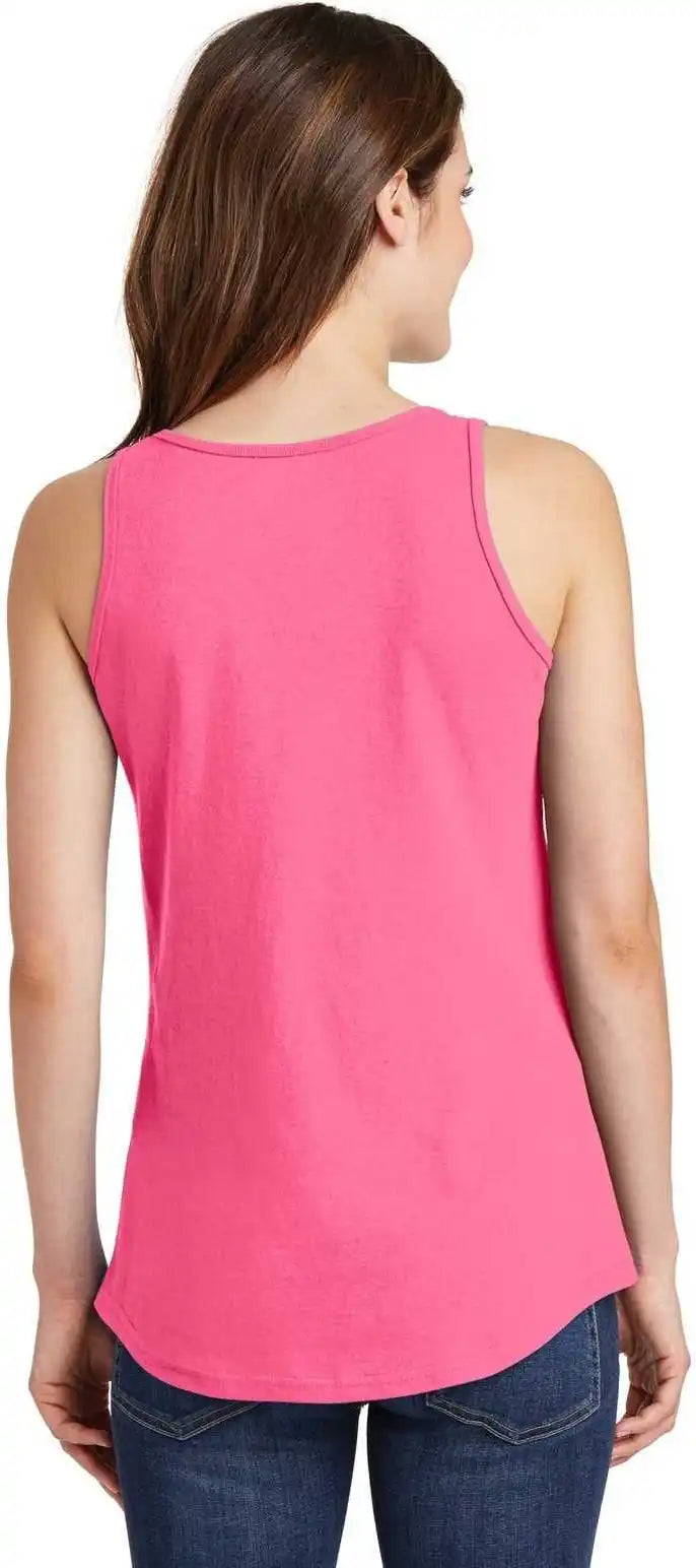 Port & Company Lpc54tt Ladies Core Cotton Tank Top - Neon Pink