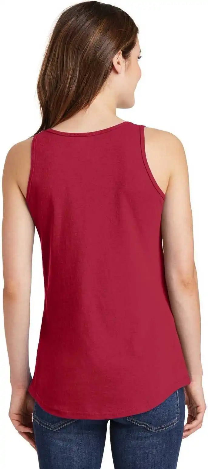 Port &amp; Company Lpc54tt Ladies Core Cotton Tank Top Red