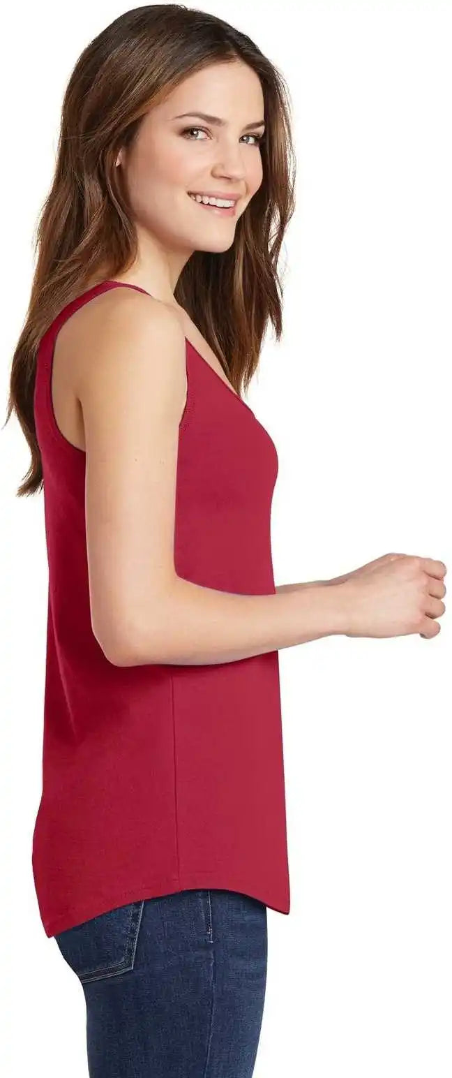 Port &amp; Company Lpc54tt Ladies Core Cotton Tank Top Red