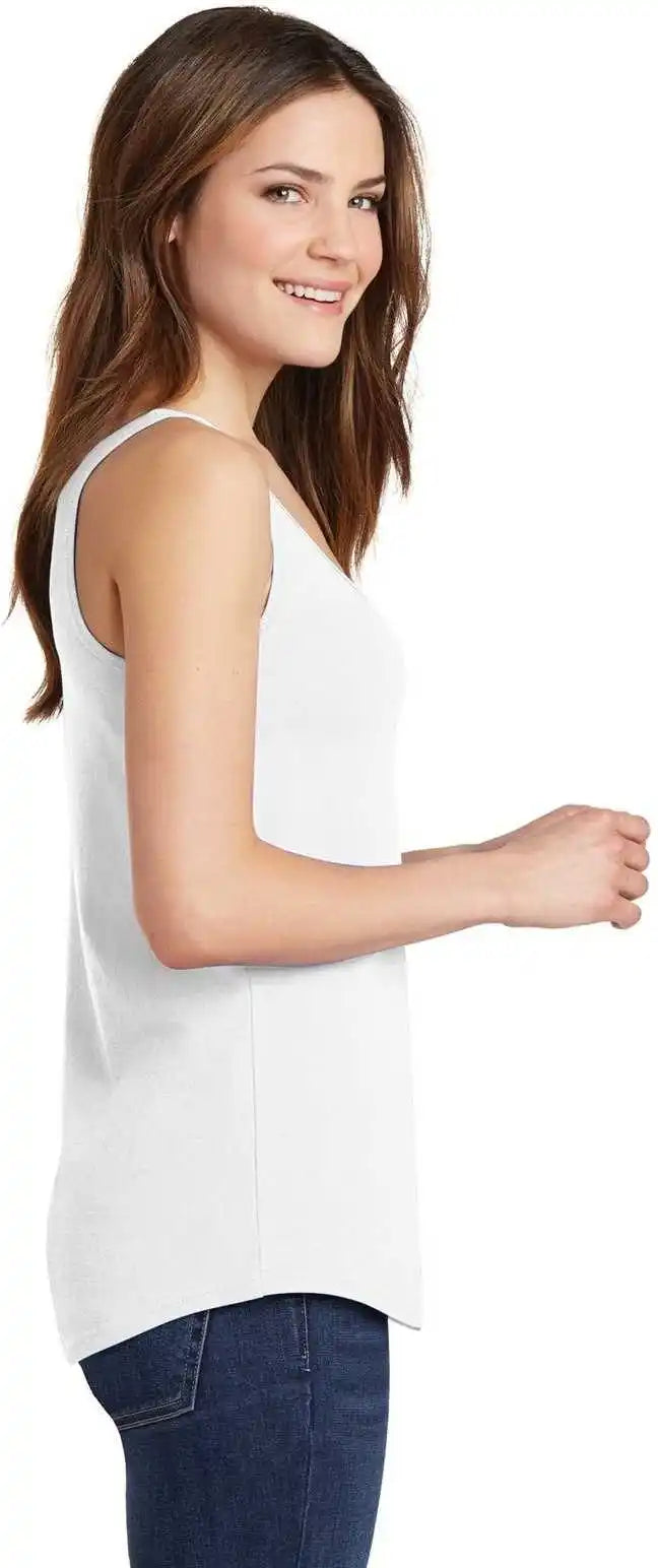 Port &amp; Company Lpc54tt Ladies Core Cotton Tank Top White