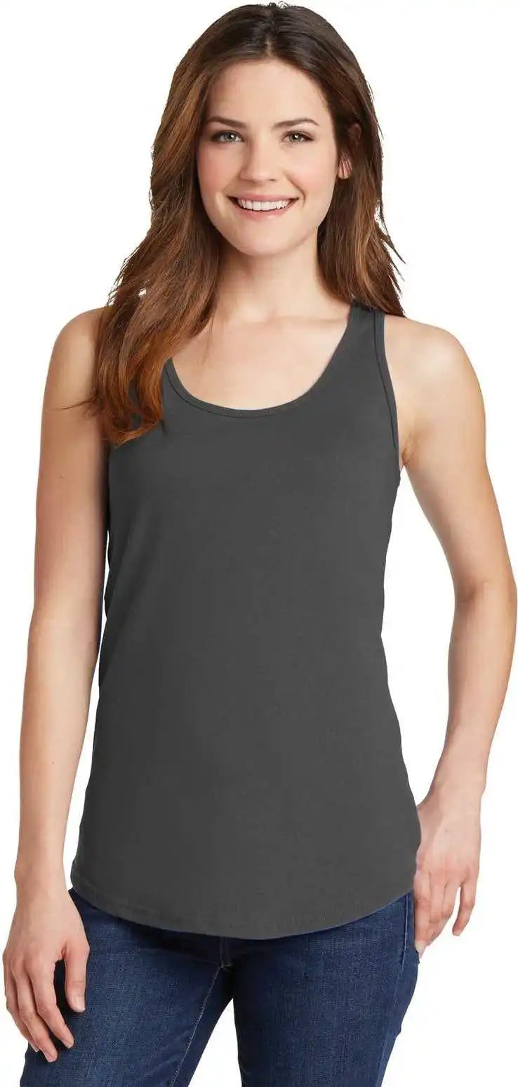 Port & Company Lpc54tt Women’s Core Cotton Tank Top - Charcoal