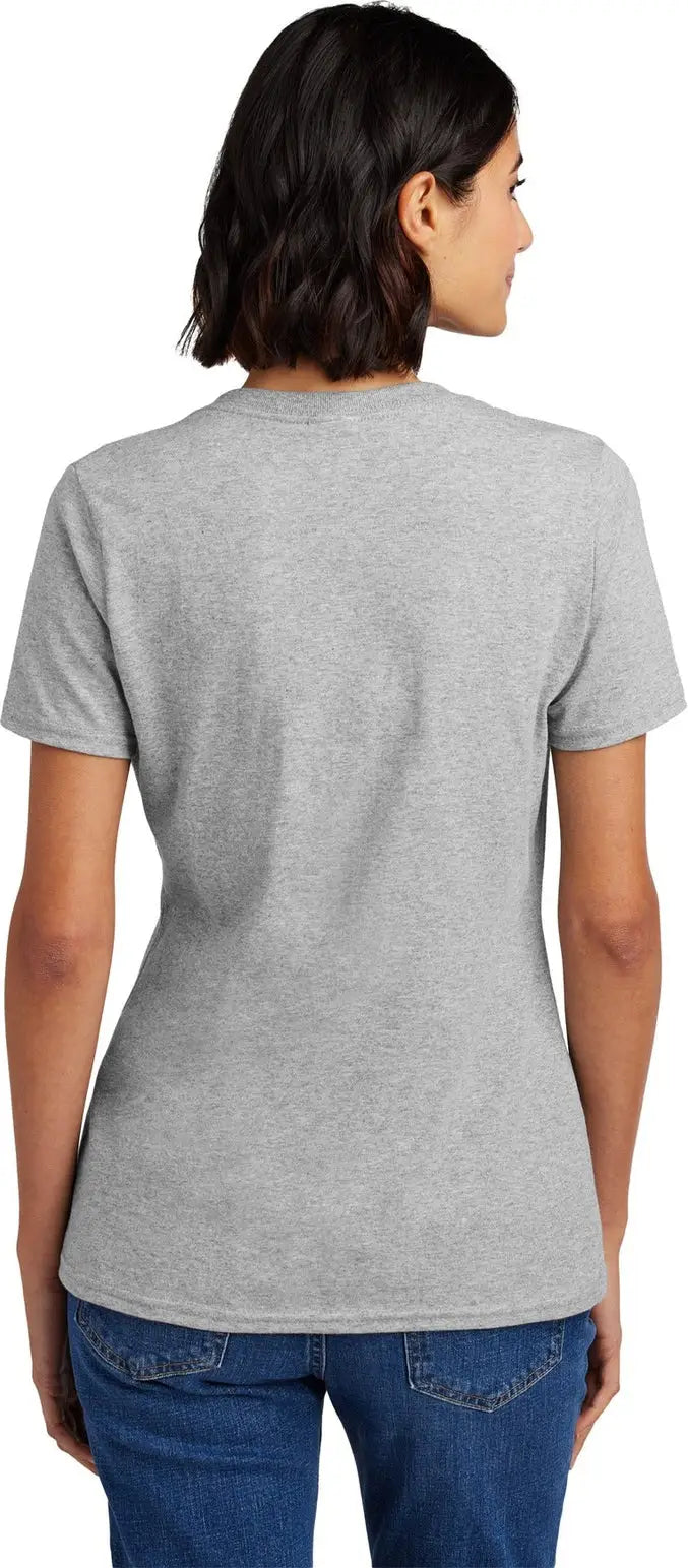 Port & Company Lpc54v co Women’s Core Cotton V-neck Tee - Ash