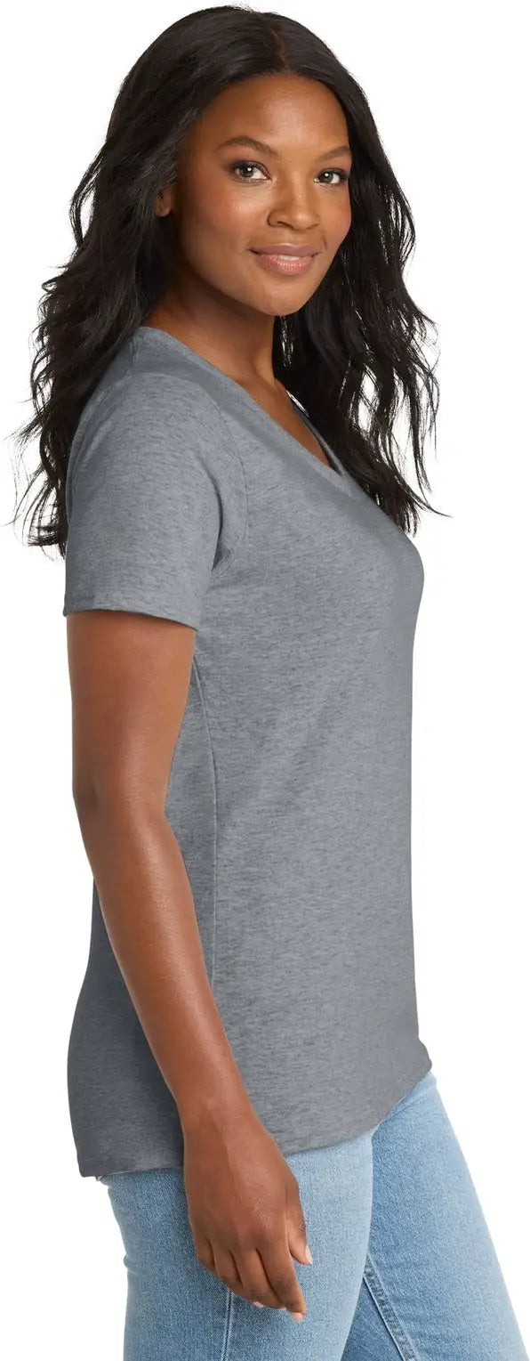 Port & Company Lpc54v co Women’s Core Cotton V-neck Tee - Athletic Heather