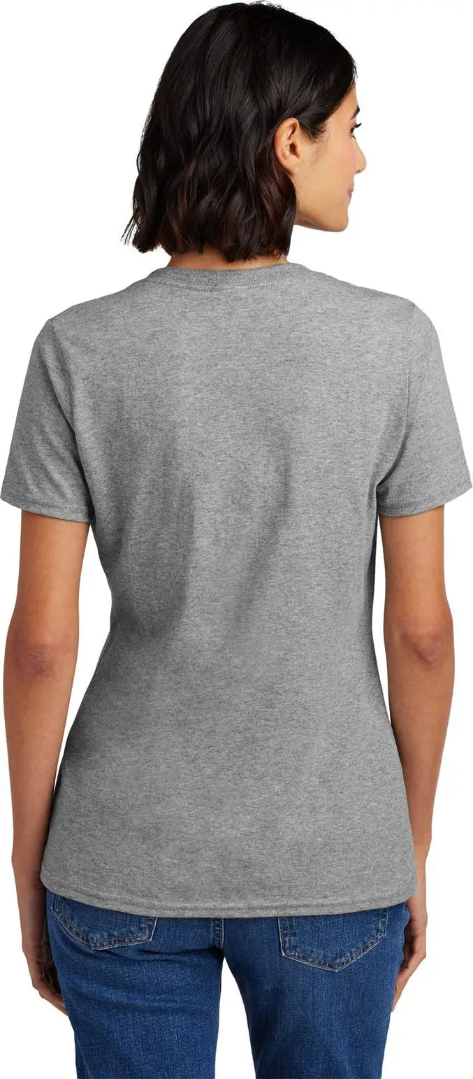Port & Company Lpc54v co Women’s Core Cotton V-neck Tee - Athletic Heather