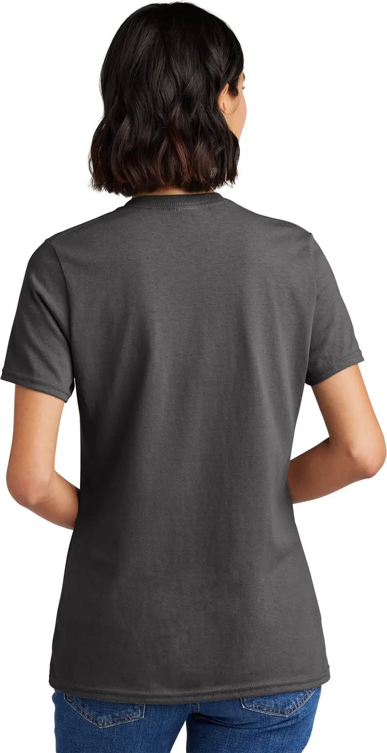 Port & Company Lpc54v co Women’s Core Cotton V-neck Tee - Charcoal