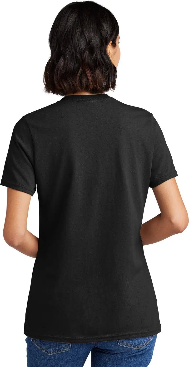 Port & Company Lpc54v co Women’s Core Cotton V-neck Tee - Jet Black