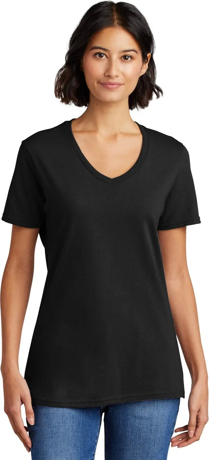 Port & Company Lpc54v co Women’s Core Cotton V-neck Tee - Jet Black