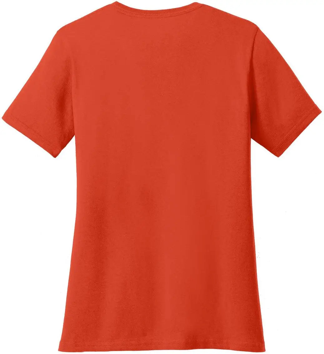 Port & Company Lpc54v co Women’s Core Cotton V-neck Tee - Orange - Ladies Xs