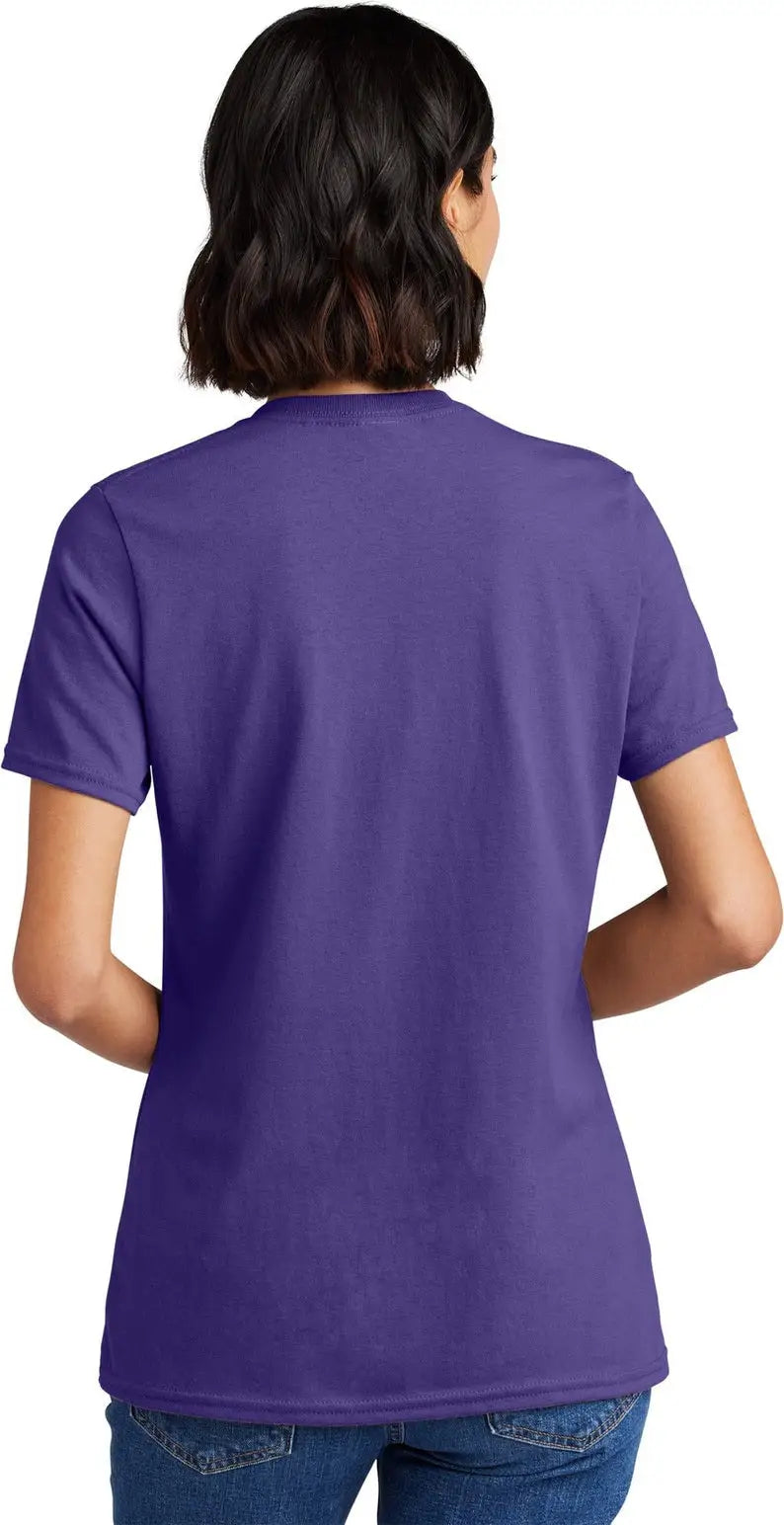 Port & Company Lpc54v co Women’s Core Cotton V-neck Tee - Purple