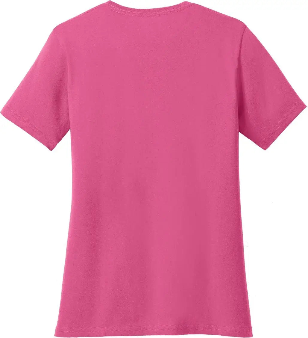 Port & Company Lpc54v co Women’s Core Cotton V-neck Tee - Sangria