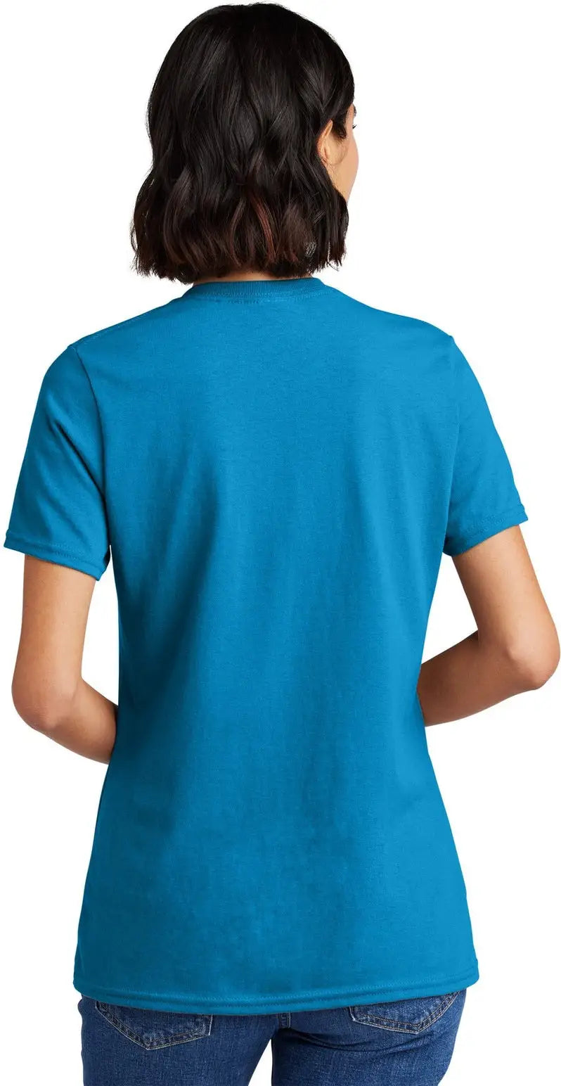 Port & Company Lpc54v co Women’s Core Cotton V-neck Tee - Sapphire