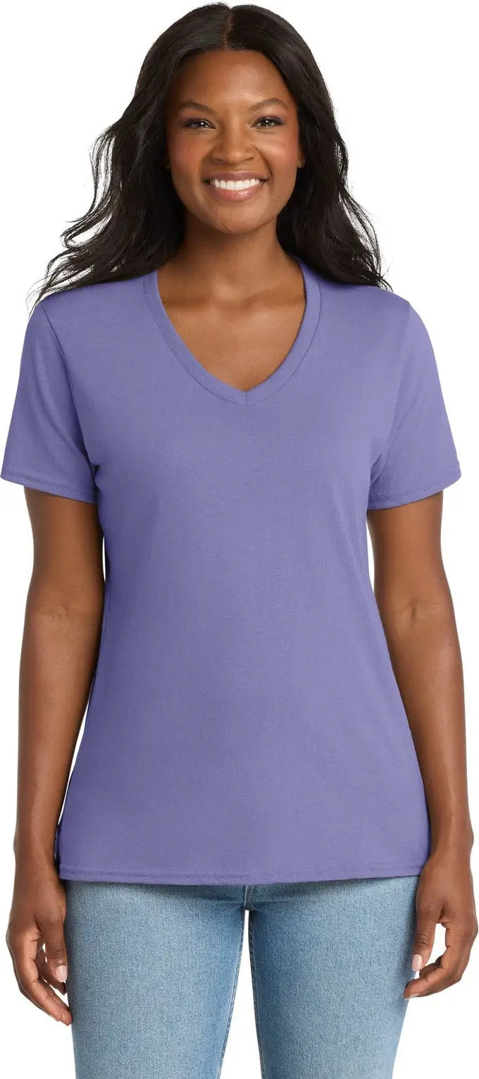 Port & Company Lpc54v co Women’s Core Cotton V-neck Tee - Violet