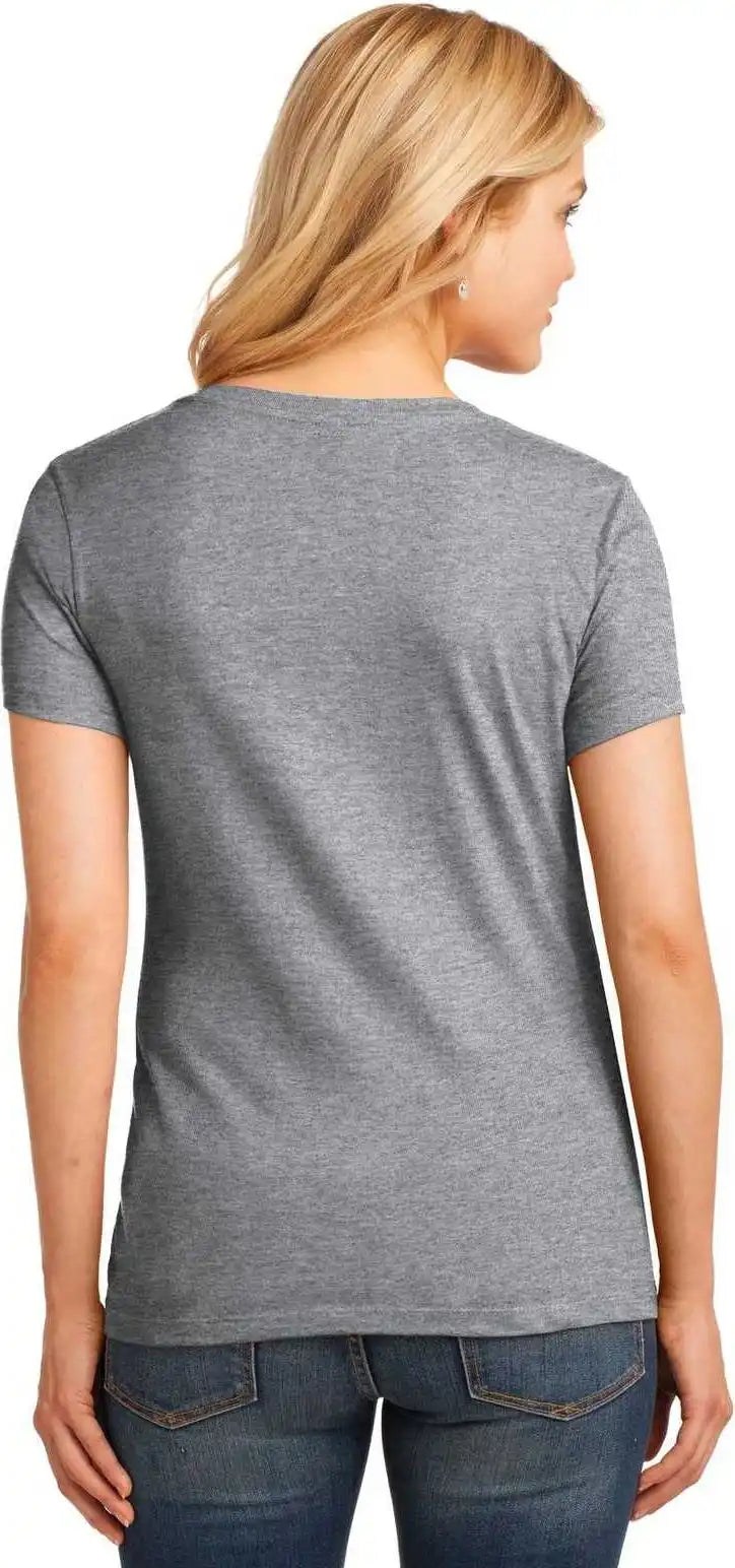 Port & Company Lpc54v Ladies Core Cotton V-neck Tee - Athletic Heather