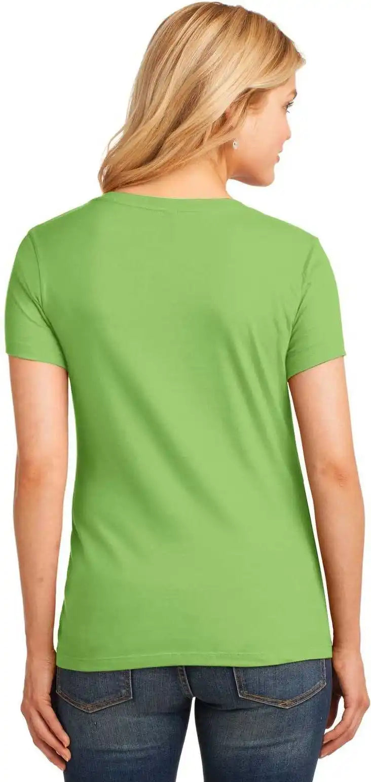 Port & Company Lpc54v Ladies Core Cotton V-neck Tee - Lime