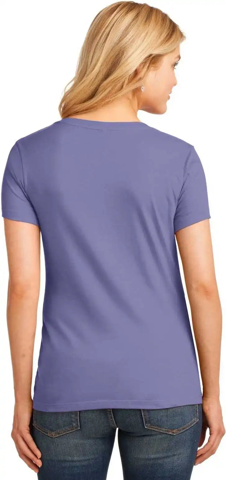 Port & Company Lpc54v Ladies Core Cotton v Neck Tee Violet