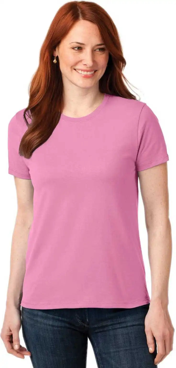 Port &amp; Company Lpc55 Ladies Core Blend Tee - Candy Pink