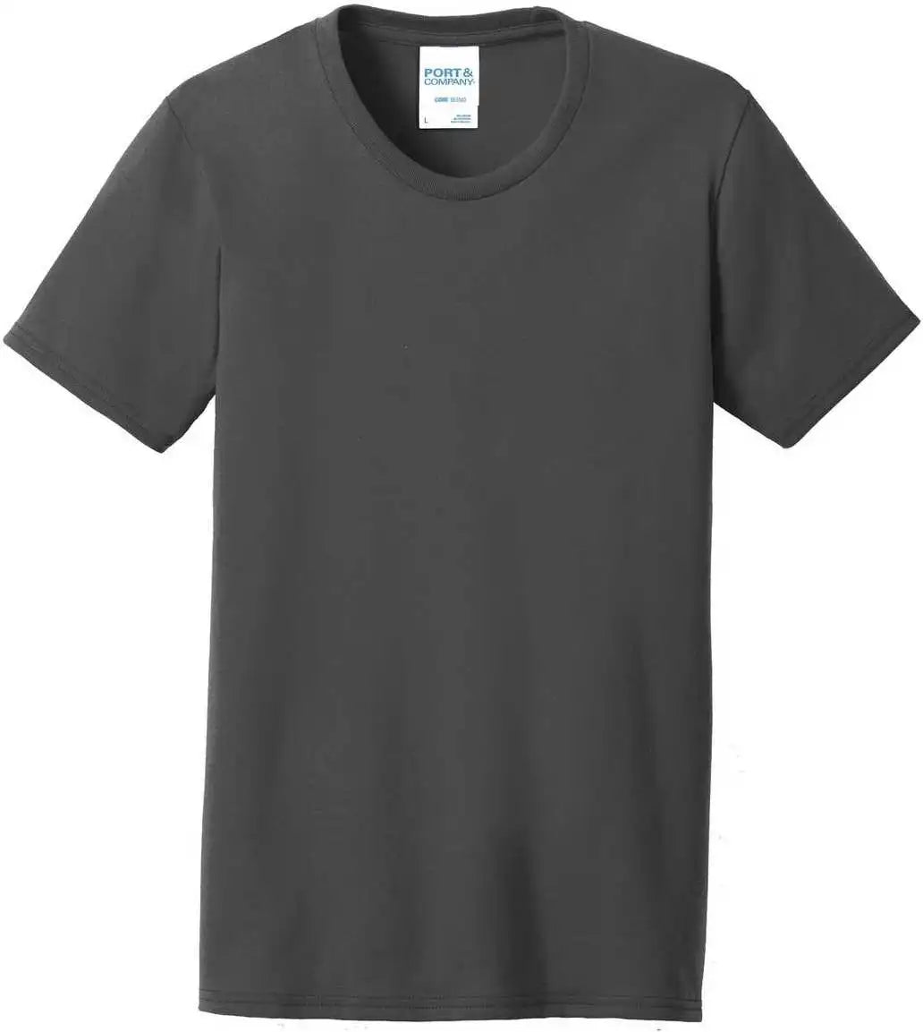 Port &amp; Company Lpc55 Ladies Core Blend Tee Charcoal
