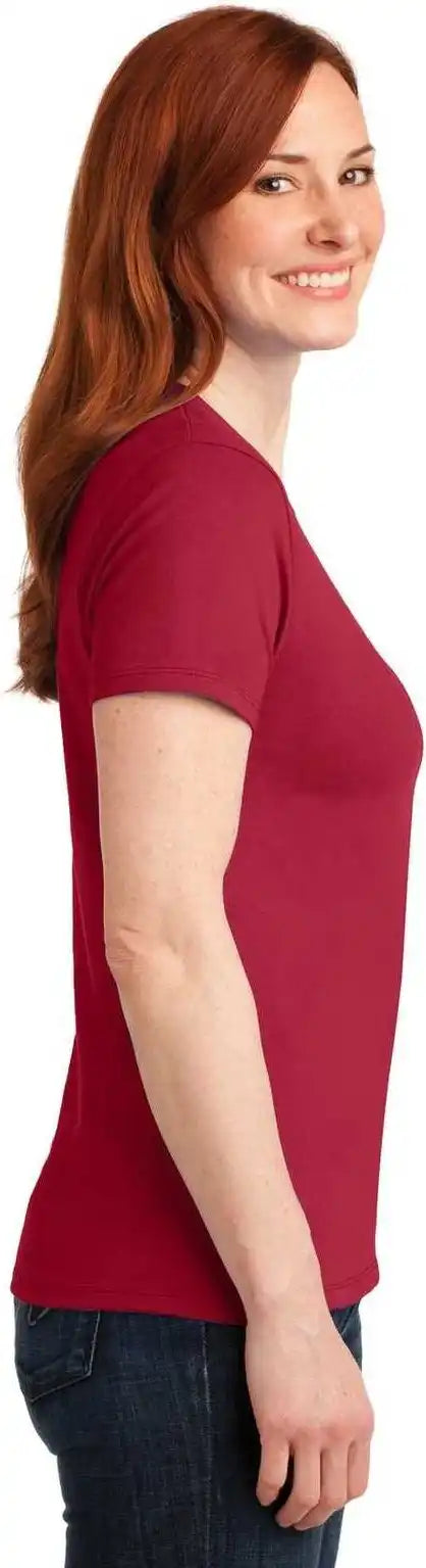 Port &amp; Company Lpc55 Ladies Core Blend Tee Red