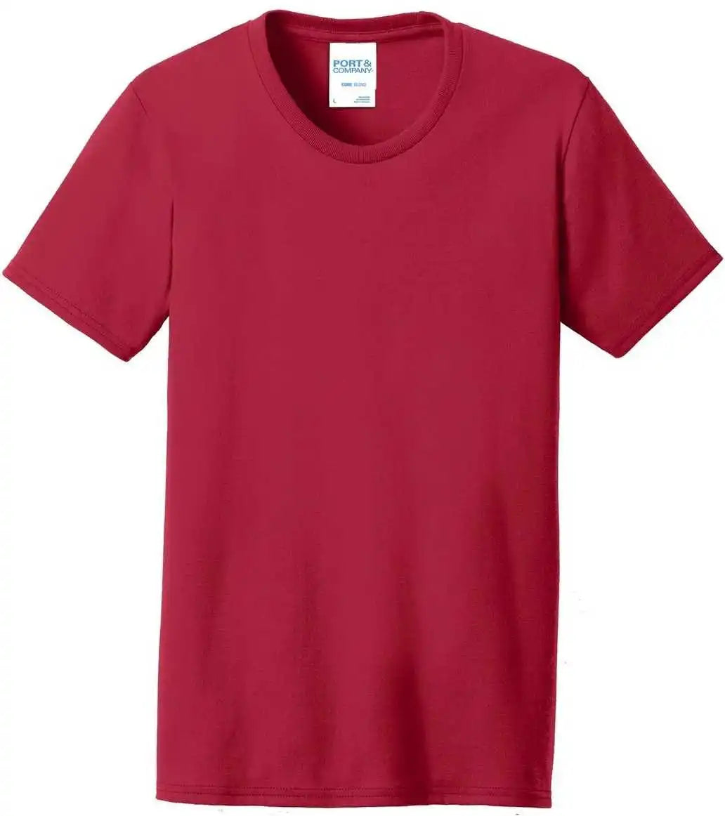 Port &amp; Company Lpc55 Ladies Core Blend Tee Red