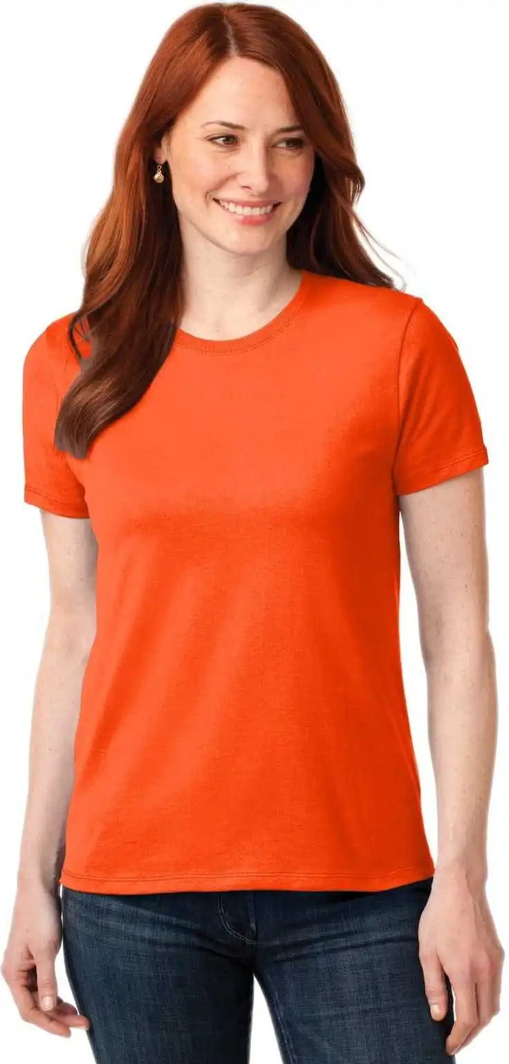 Port &amp; Company Lpc55 Ladies Core Blend Tee - Safety Orange