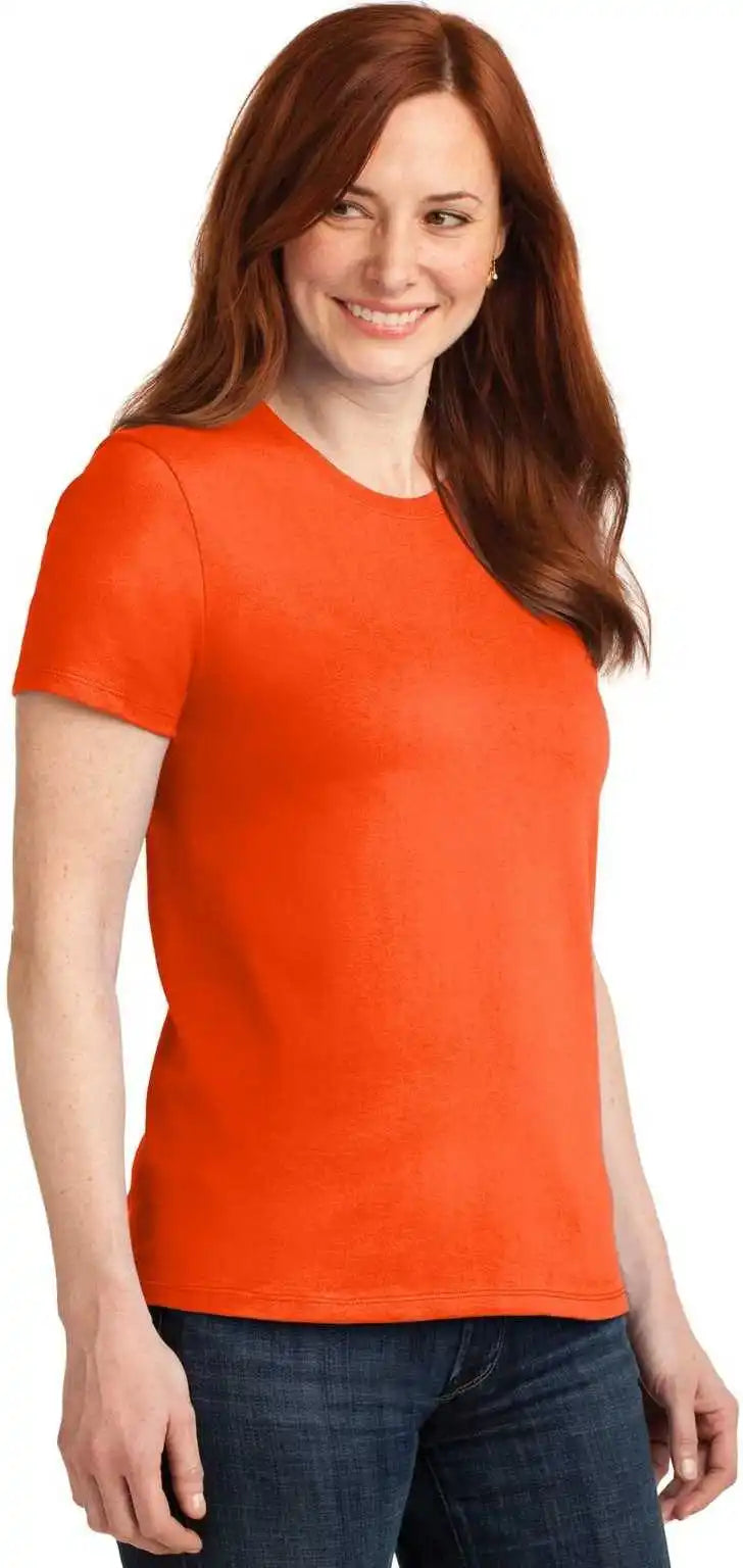 Port &amp; Company Lpc55 Ladies Core Blend Tee - Safety Orange