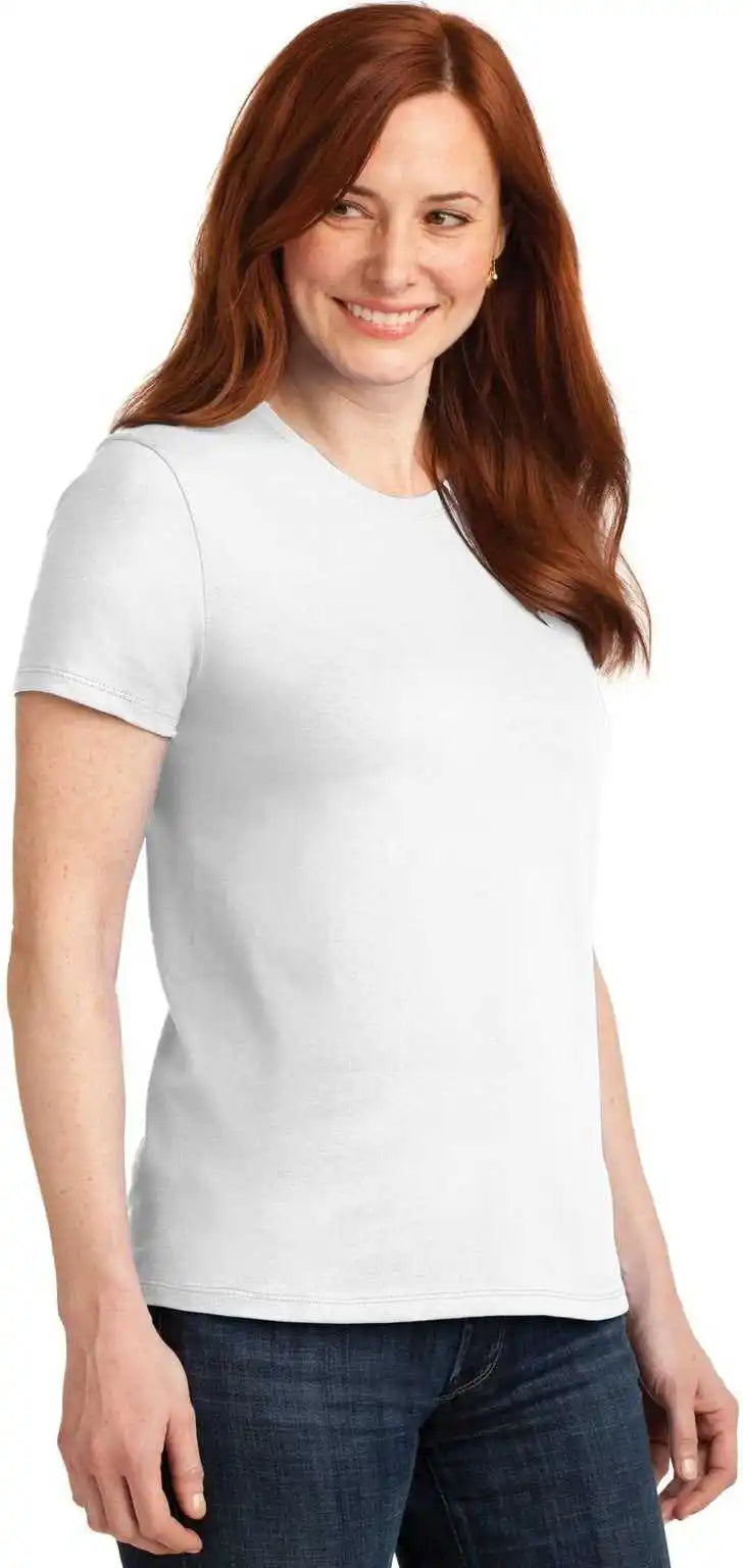 Port &amp; Company Lpc55 Ladies Core Blend Tee White