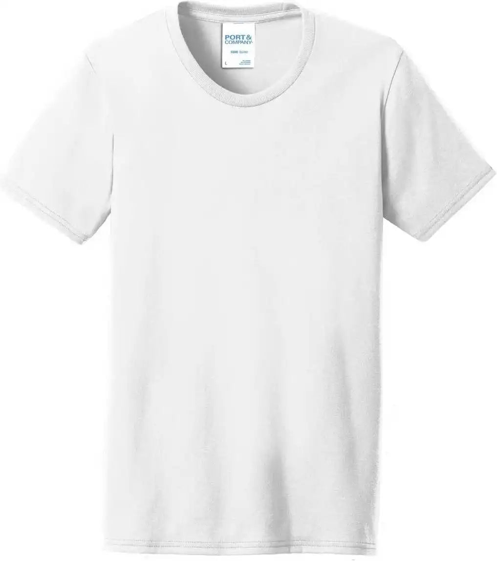 Port &amp; Company Lpc55 Ladies Core Blend Tee White