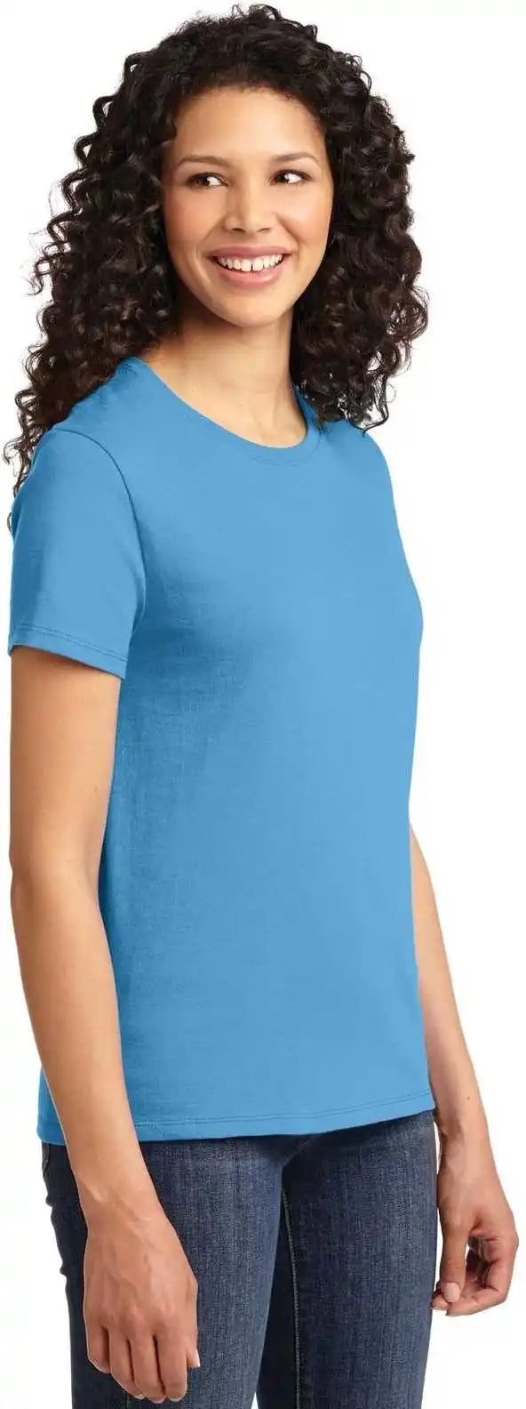 Port &amp; Company Lpc61 Ladies Essential Tee Aquatic Blue