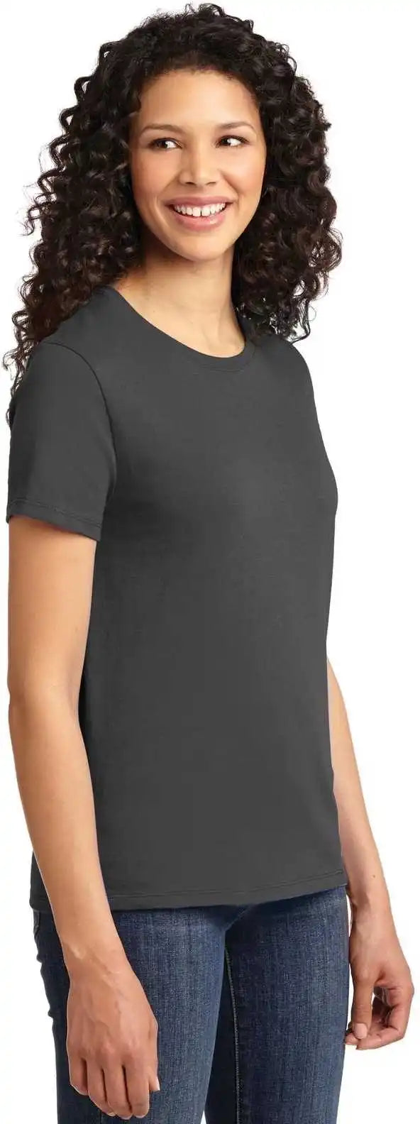 Port &amp; Company Lpc61 Ladies Essential Tee Charcoal