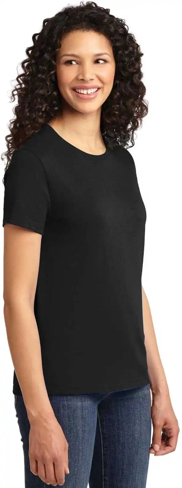 Port &amp; Company Lpc61 Ladies Essential Tee Jet Black
