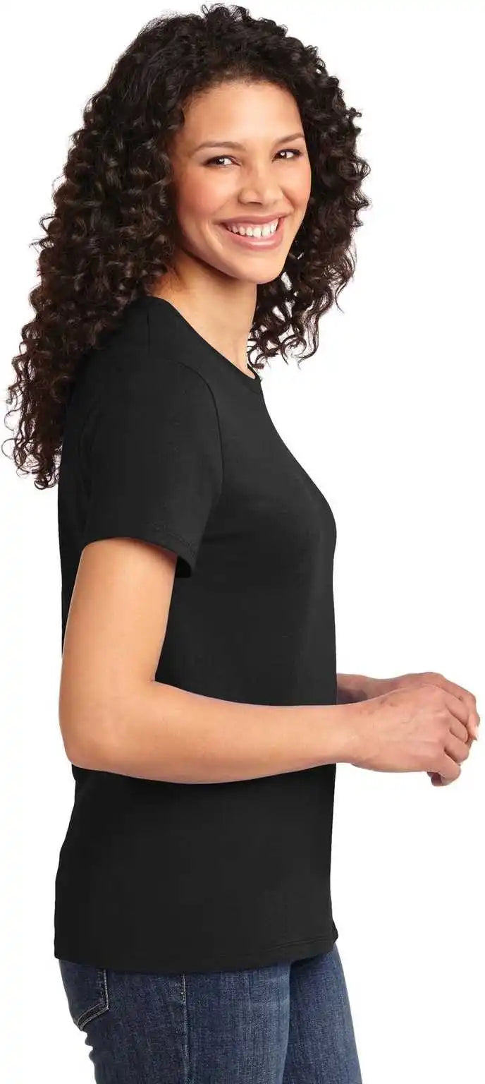 Port &amp; Company Lpc61 Ladies Essential Tee Jet Black