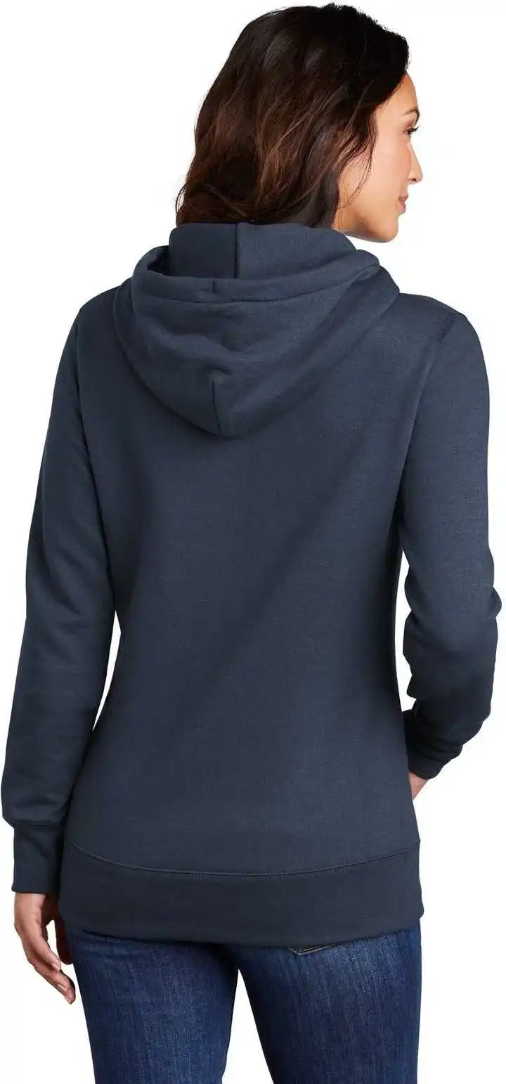 Port &amp; Company Lpc78h Ladies Core Fleece Pullover Hooded Sweatshirt Navy