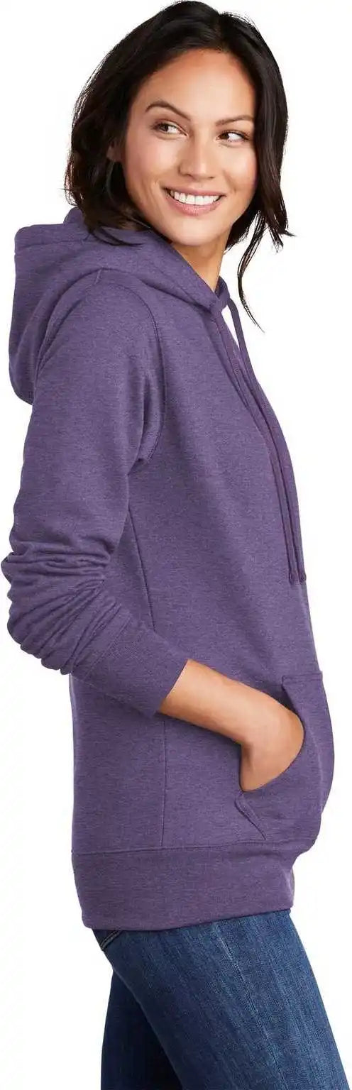 Port &amp; Company Lpc78h Ladies Core Fleece Pullover Hooded Sweatshirt Heather Purple