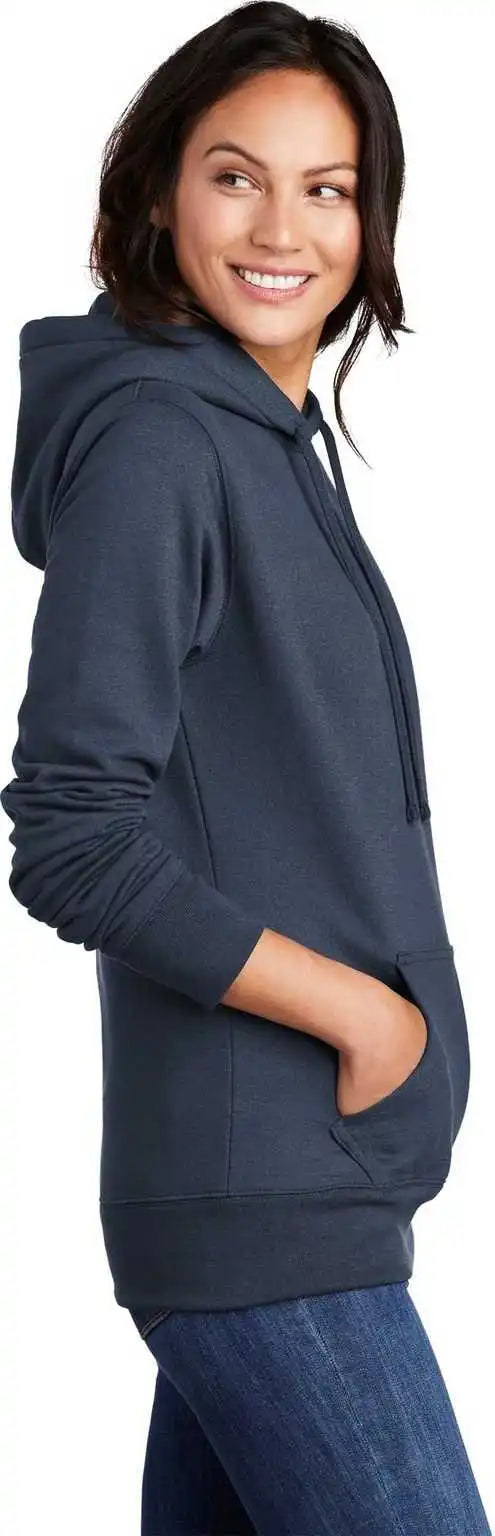 Port &amp; Company Lpc78h Ladies Core Fleece Pullover Hooded Sweatshirt Navy