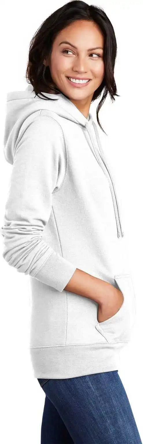Port & Company Lpc78h Ladies Core Fleece Pullover Hooded Sweatshirt White