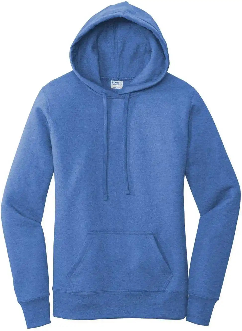 Port &amp; Company Lpc78h Ladies Core Fleece Pullover Hooded Sweatshirt Heather Royal