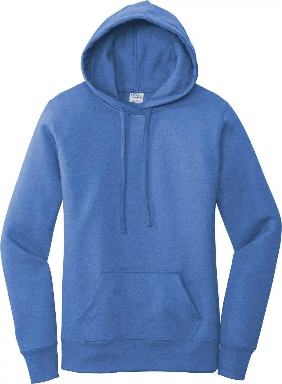 Port &amp; Company Lpc78h Women’s Core Fleece Pullover Hooded Sweatshirt - Heather Royal