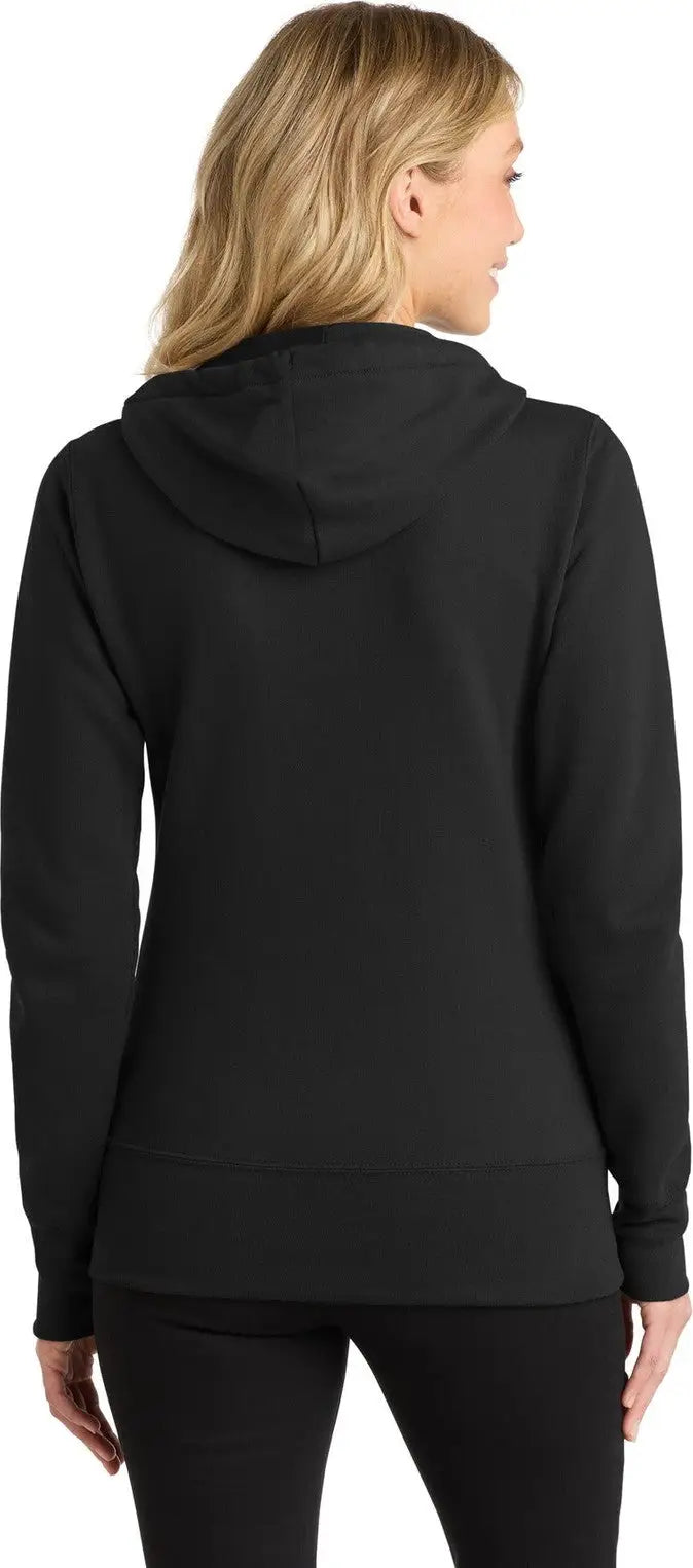 Port & Company Lpc78zh co Women’s Core Fleece Full-zip Hooded Sweatshirt - Jet Black