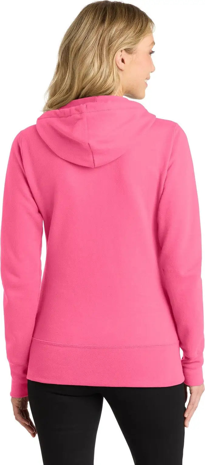 Port & Company Lpc78zh co Women’s Core Fleece Full-zip Hooded Sweatshirt - Neon Pink