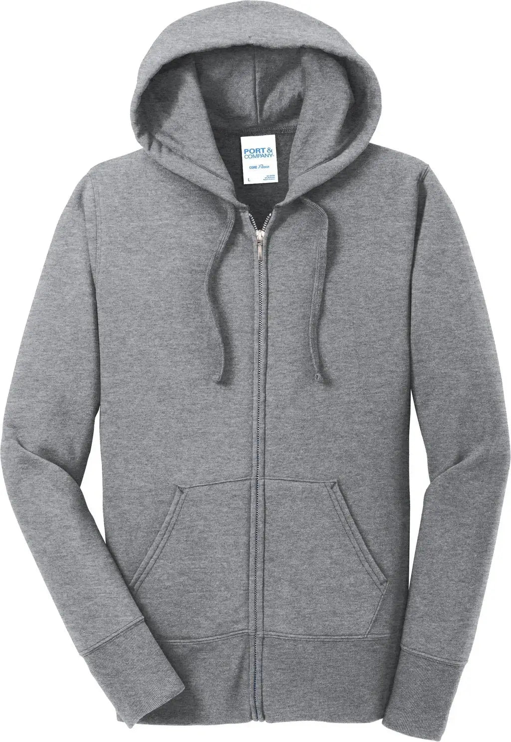 Port & Company Lpc78zh co Women’s Core Fleece Full-zip Hooded Sweatshirt - Athletic Heather